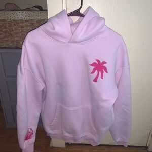 Pink Palm Puff Hoodie